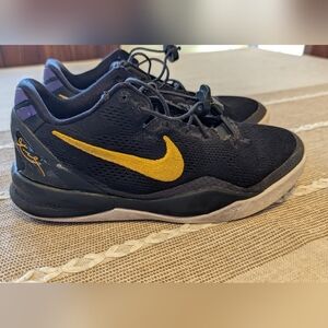 Kid’s Size 4.5y Nike Kobe 8 ‘Lakers Away’ Black Gold White Youth Boys Mens